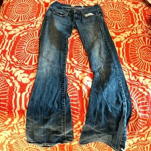 Low rise flare jeans